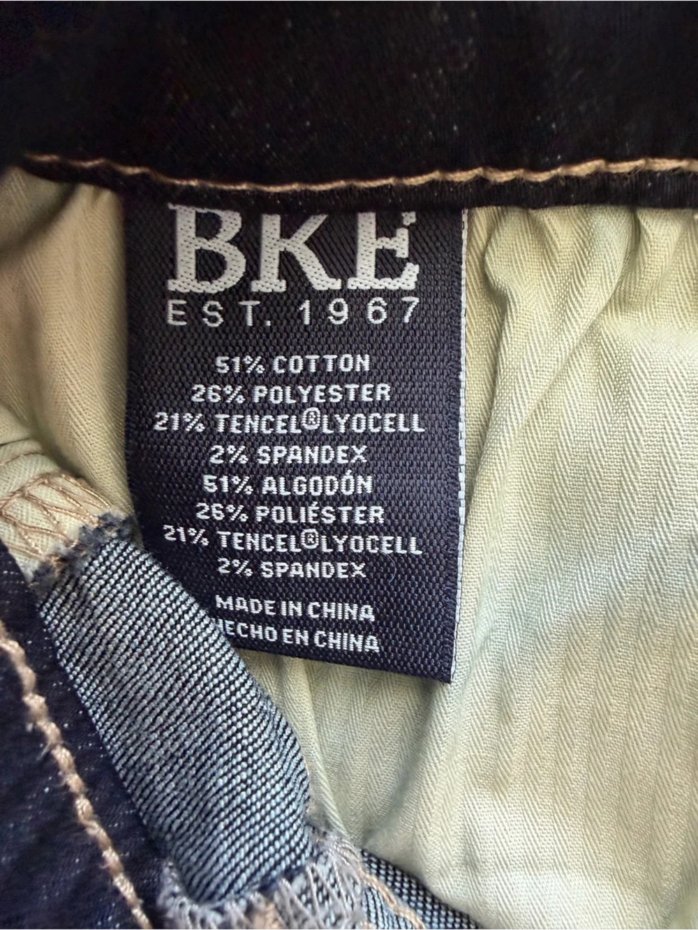 BKE Tyler Straight Leg Dark Wash Jeans Men’s 38x34 Stretch Denim Buckle